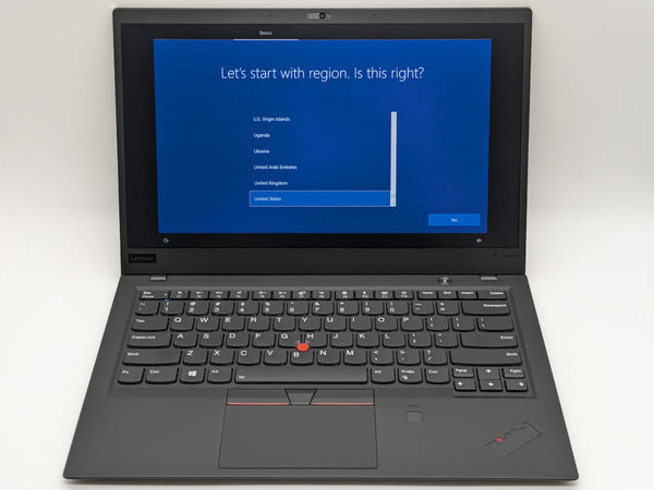 LENOVO ThinkPad X1 Carbon (Gen 6) 14 FHD I5-8350U 256GB 16GB W10P Backlit FPR