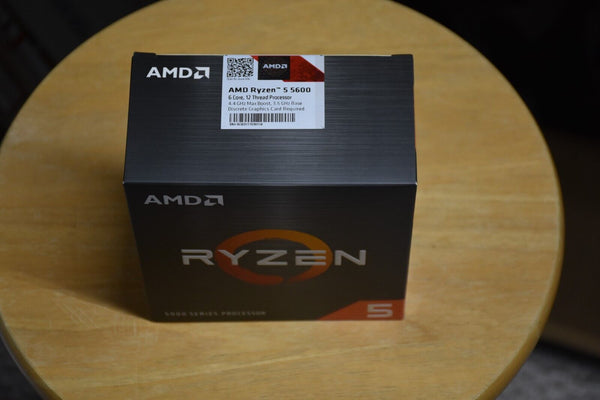 New! AMD Ryzen 5 5600 6-Core, 12-Thread Unlocked Desktop Processor with Wraith