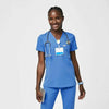 Catarina™ One-Pocket Scrub Top (Capri Blue) XS Extra small