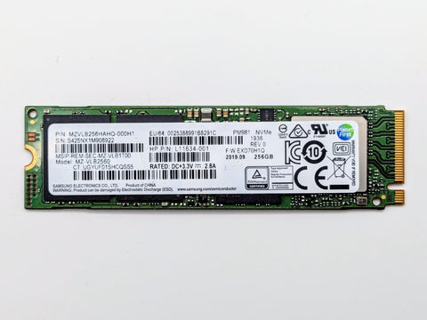 SAMSUNG PM981 256GB M.2 NVMe PCIe SSD HARD DRIVE MZ-VLB2560 SSS0L25106