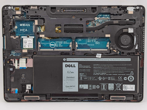 Dell LATITUDE E5270 I5-6200U 2.30GHz Motherboard Palmrest Keyboard Battery