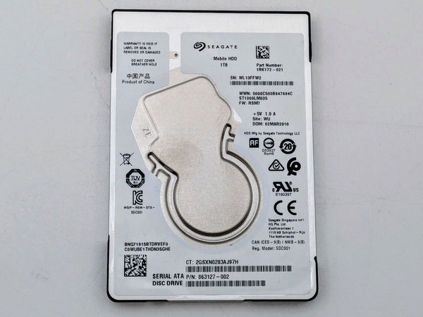 Seagate ST1000LM035 1RK172-021 WL1 RSM7 7mm Hard Drive 1TB 2.5