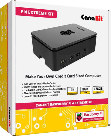 CanaKit Raspberry Pi 4 Extreme Kit 8GB RAM ARMv8 8GB Black WARRANTY