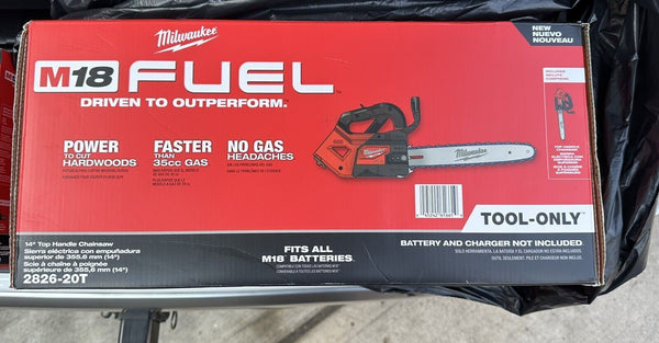 Milwaukee 2826-20T M18 Fuel 18 Volt 14' Top Handle Chainsaw Red Tool Only