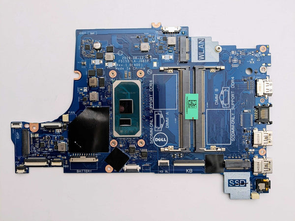 3DD3K Dell Inspiron 15 3593 Intel Core i3-1005G1 CPU Motherboard **READ**