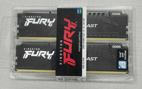 Kingston Fury Beast 32GB (2x16GB) 5200MHz DDR5 CL40 Desktop Memory. SEALED NEW