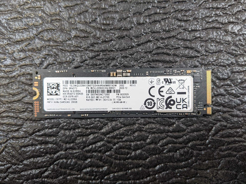 Samsung NVMe 256GB SSD PM9A1 MZ-VL2256A PCIe® Gen3 x4 Dell 0R4DT2