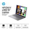 HP Envy 16•AMD Radeon•8640HS•16 inches•Silver•LED•8GB•Touch•1920 x 1200 WUXGA