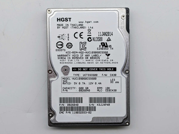 HGST UltraStar HUC109060CSS600 600GB 6Gbps 10K 2.5