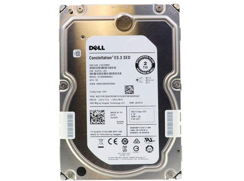 Dell JJ3DH 2TB 7.2K RPM SAS 6Gbps SED 3.5in Seagate ST2000NM0063 Hard Drive