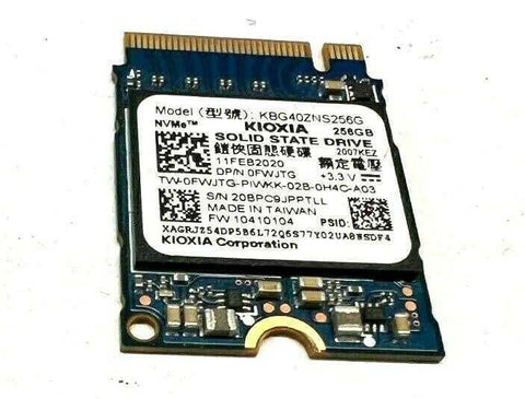 FWJTG Dell Kioxia Toshiba KBG40ZNS256G 256GB PCIe NVMe M.2 2230 SSD