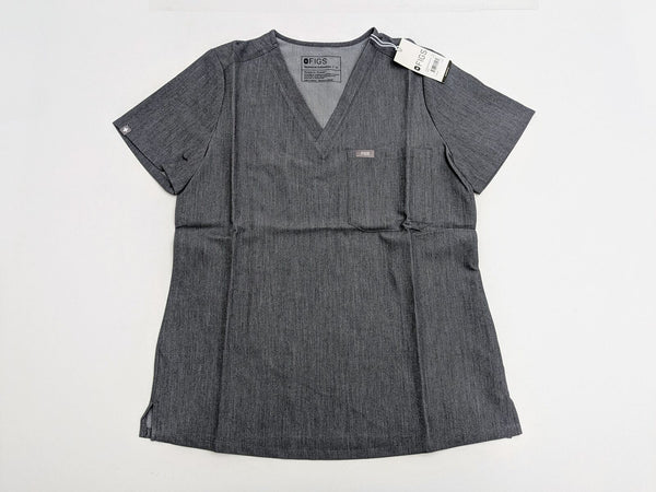 NWT NEW Women’s Figs Scrubs Catarina One Pocket Top Graphite Small