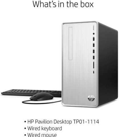 HP Pavilion Desktop•AMD Ryzen 7•16GB Memory•1TB SSD•5700G•Silver•AMD Radeon