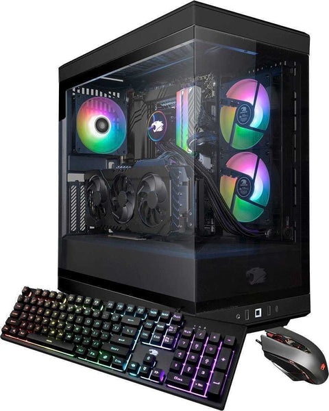 NEW iBUYPOWER Y40 Gaming Desktop PC 🔥 i7-14700F 32GB DDR5 RTX 4070 2TB NVMe SSD